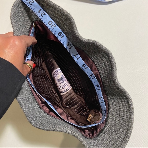 Vintage Burberry Wool Fedora Hat Grey - Picture 11 of 11